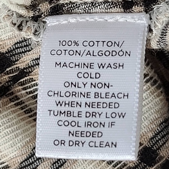 LOFT cotton plaid ruffle blouse, size S - Picture 5 of 7